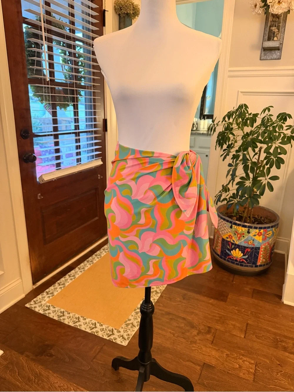Show Me Your MuMu Disco Barbie Tie-Front Swim Sarong